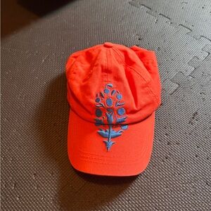 FP Movement by Free People Red Hat with Blue Embroidery